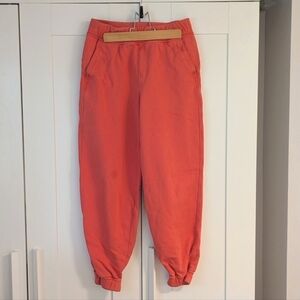 Pink peach Lululemon cropped joggers
